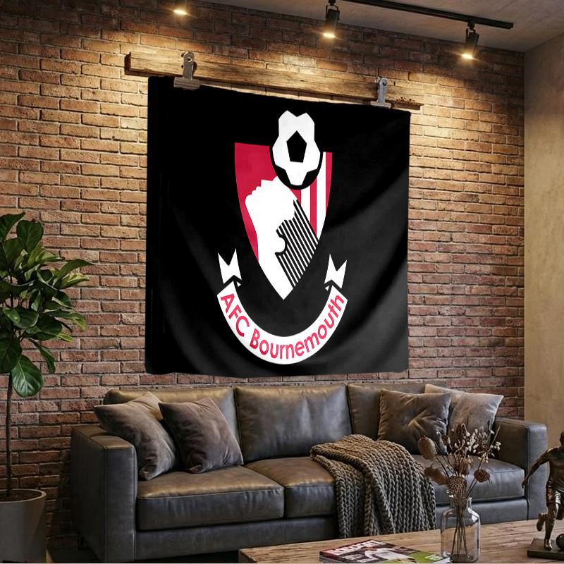 1PC AFC Bournemouth Tapestry, Unique Design Tapestry, Wall Decor for Bedroom,Livingroom, Playroom,Heartwarming Fan Holiday Gifts