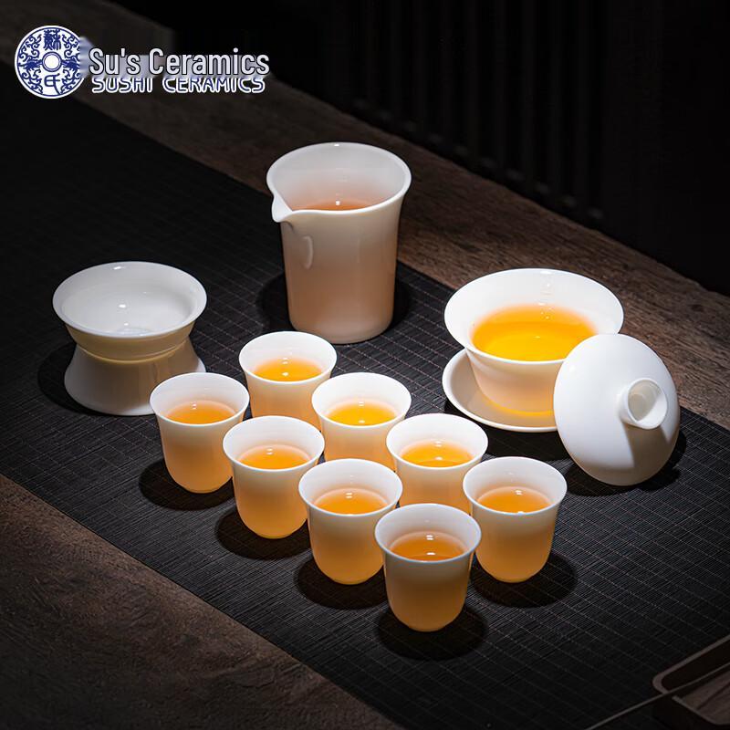 SUSHI CERAMICS Rongguang Suet Jade Gaiwan Tea Set