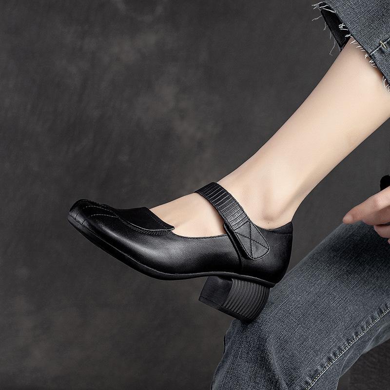 Fashion GKTINOO 2025 Penny Loafers Women Genuine Cow Leather Round Toe Thick Sole Slip-On Female Casual Platform Shoes Handmade