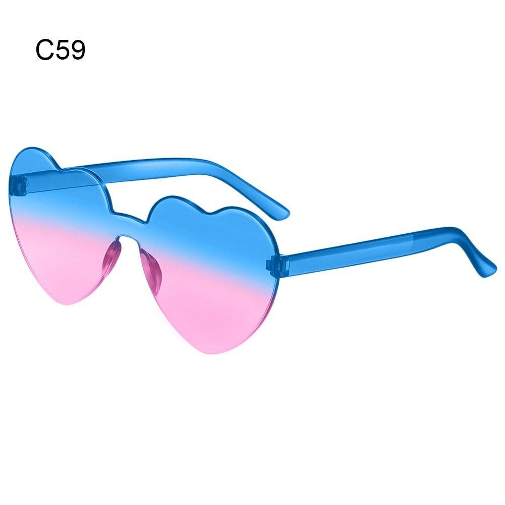 Heart-shaped Sunglasses Colorful Heart Glasses Gradient Lenses Candy Color Shades, Funny Party Sun Glasses for Adults
