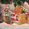1 Pcs Christmas Tree Fashion Decor Supplies Gingerbread Small House Pendant Creative Xmas Tree Hanging Ornament Party Decor