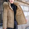 Fashion Women's Winter Coats Hooded Faux Fur Collar Thick Warm Parkas Women's Jackets