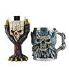 Skeleton Water Cup Halloween Themed Skull Mug with Scary Ghost Claw Detail Resin Craft Goblet for Unique Craft Ornaments