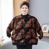 Fleece-Lined Knit Cardigan Jacket for Plus-Size Elderly Women for Autumn and Winter
