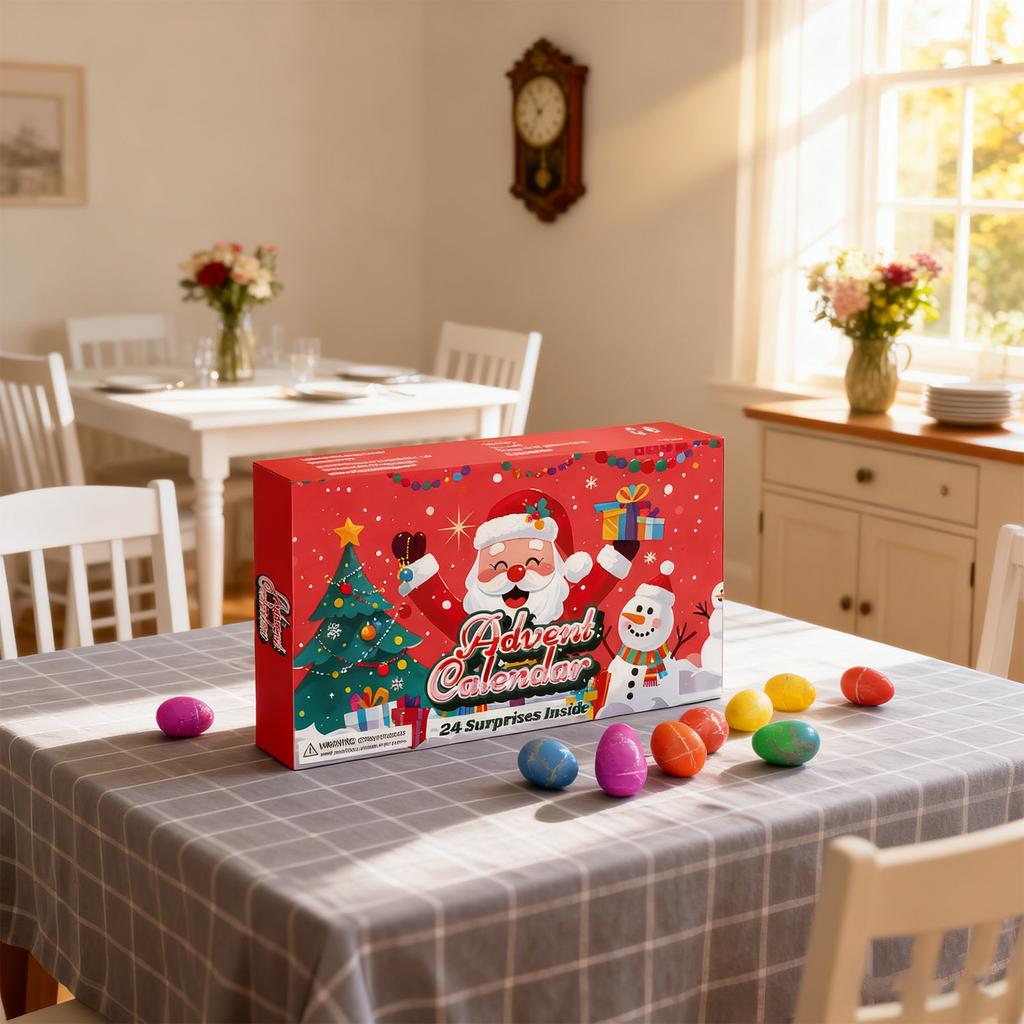 Christmas Advent Calendar, Days To Christmas Countdown Calendar (Great Christmas Gift For Boys And Girls), Dinosaur Eggs With Dinosaurs,