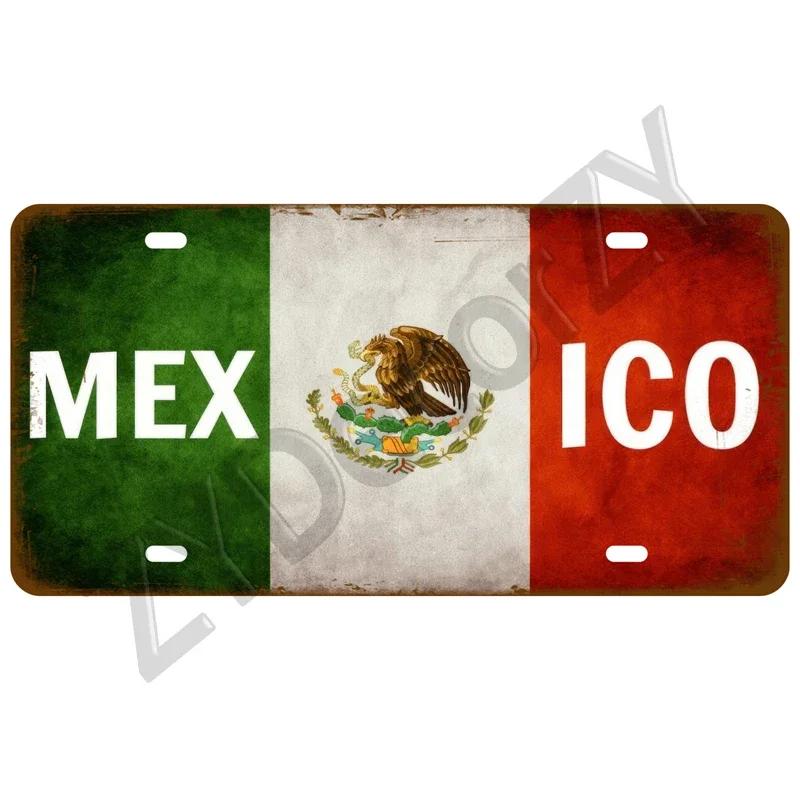 KLIOU Country Flag Tin Signs 15x30 Plaque France Spain Germany License Plate For Wall Home Restaurant Craft Bar Decor Metal Sign
