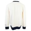Gucci [Domestic Regular/25Stainless Steel] 814520 XKEJS Intarsia Cotton Knit Cardigan Tops M White / NavyUsed