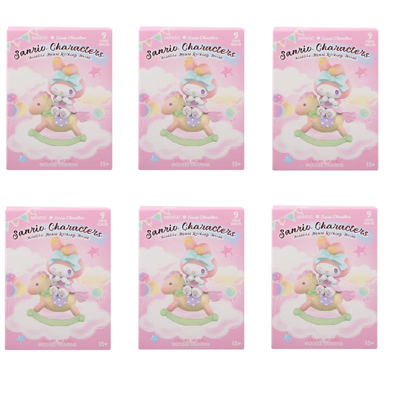 Фигурки-сюрпризы Sanrio Детская карусель: Куроми, Почакко, Май Мелоди Настольные украшения Кукла Подарок. Carousel Series