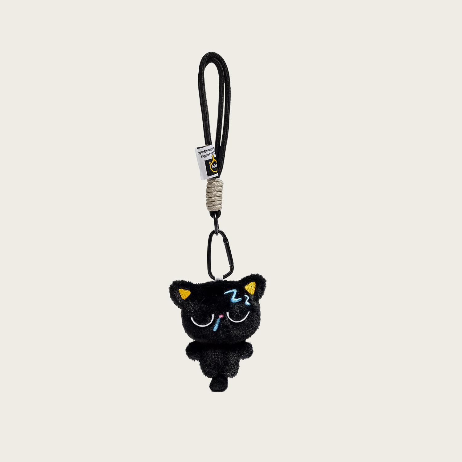 Cute Little Black Cat Plush Doll Keychain Bag Pendant Doll Car Pendant Gift Bag Pendant