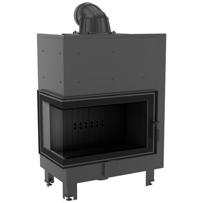 Steel Fireplace KRATKI MBO Left 15 kW Ø 200 Black Thermotec