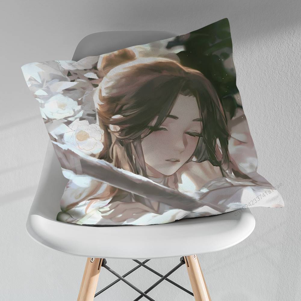 Cute Tian Guan Ci Fu Credit Pillowcase for Sofa Room Office Decor Printing  Merchandise AllMatch Cushion Cover