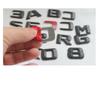 BREAUX 1 Set Matte Black ABS Car Trunk Rear Number Letters Word Badge Emblem