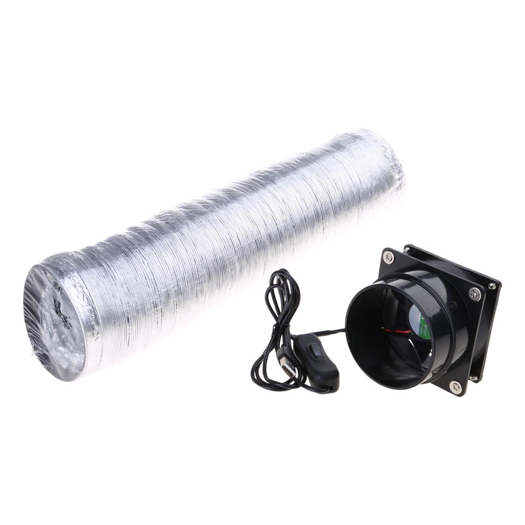 USB Powered Solder Smoke Absorber ESD Fume Extractor Fan Pipe Duct Exhuast Fan with 1/3/6M Pipe Tub Ventilation Fan
