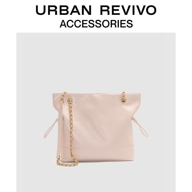 

URBAN REVIVO Diamond Chain Shoulder Bag One Size
