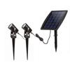 Dual Solar LED Lawn Spotlights with Light Control for Outdoor Gardens