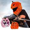 Universal Helmet Cover Plush Pumpkin Motorcycle Helmet Cover for Halloween High Visibility Dustproof Cartoon Head for Motorbike