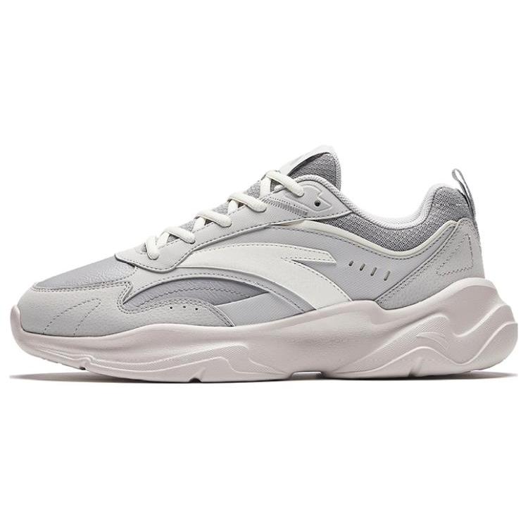 New Anta Chaobai Gz Shock Absorbers Slip Resistant Abrasion Resistant Low top Casual Shoes Men's Beige Gray 112348812-7