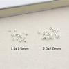 20 Stück 925 Sterling Silber Quetschperlen 1,5 mm 2 mm 2,5 mm Quetschperlen Silber Endkappen für DIY Armband Schmuckherstellung Zubehör