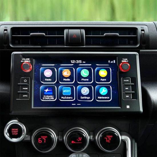 2PCS Red Multimedia Ridio Switch Button Cover For Subaru BRZ GR86 -