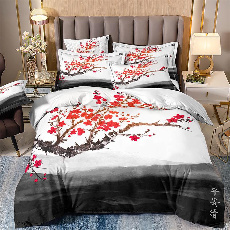 

Уютное теплое одеяло King Comforter Наборы с пламенем и рыбой Для кровати размера King С наволочками Постельное белье Розовый цветок Зима 200x200 Comforter (quilt)-EU Single(135*200cm)3pcs