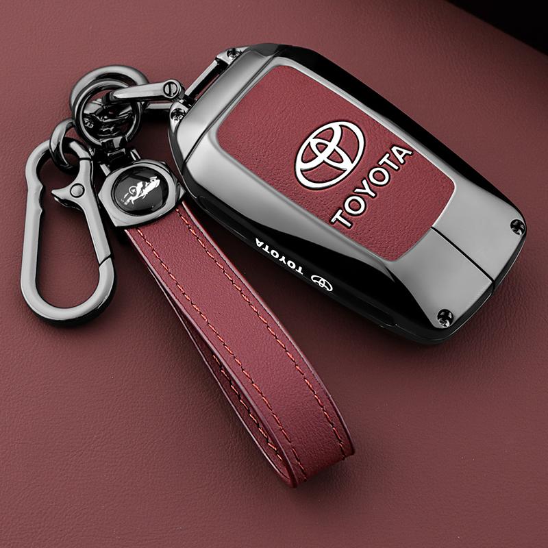 BAXL9 Zinc Alloy Car Key Cover Case For Toyota RAV4 Highland Coralla Hilux Fortuner Land Cruiser Camry Crown Keychain Accessories