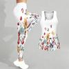Wolf Totem Print Yoga Outfit for Women Fashion Workout Leggings Fitness Sports Casual Yoga Set Sports Suit