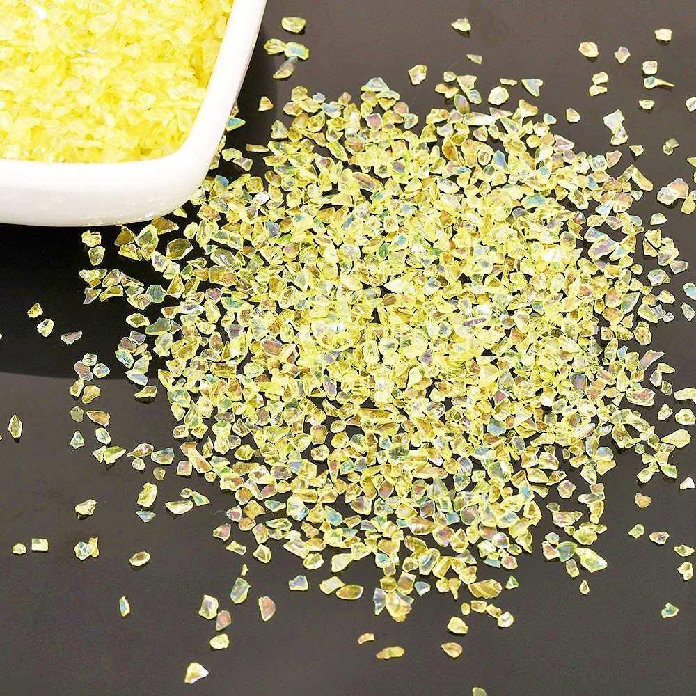 Relleno de Fragmentos de Vidrio Flash AB Brillante en Vivo para Marco de Fotos DIY y Decoración de Uñas