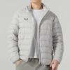 Under Armour Solid Color Stand Collar Quilted Down Jacket Breathable Knitted Sports Pants Casual Sports Set 23600804-009+23600703-014