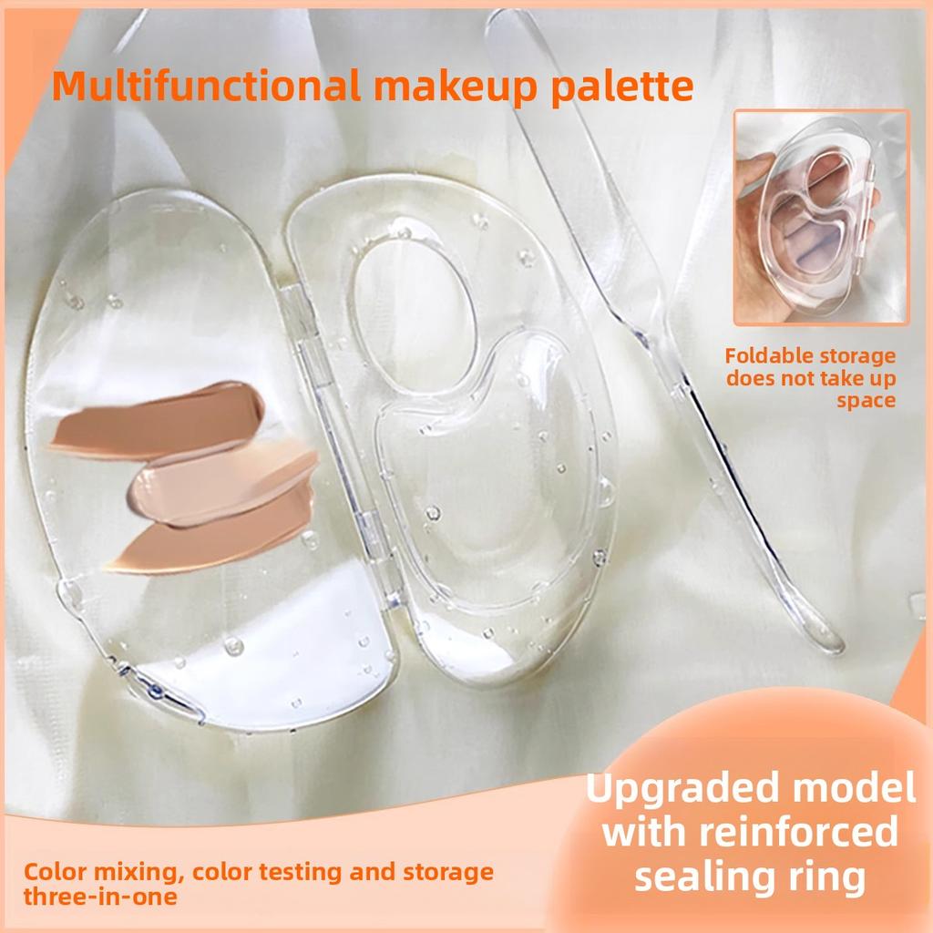 Multifunctional Foldable Transparent Palette Makeup Liquid Foundation Storage Makeup Artist Blending Tray