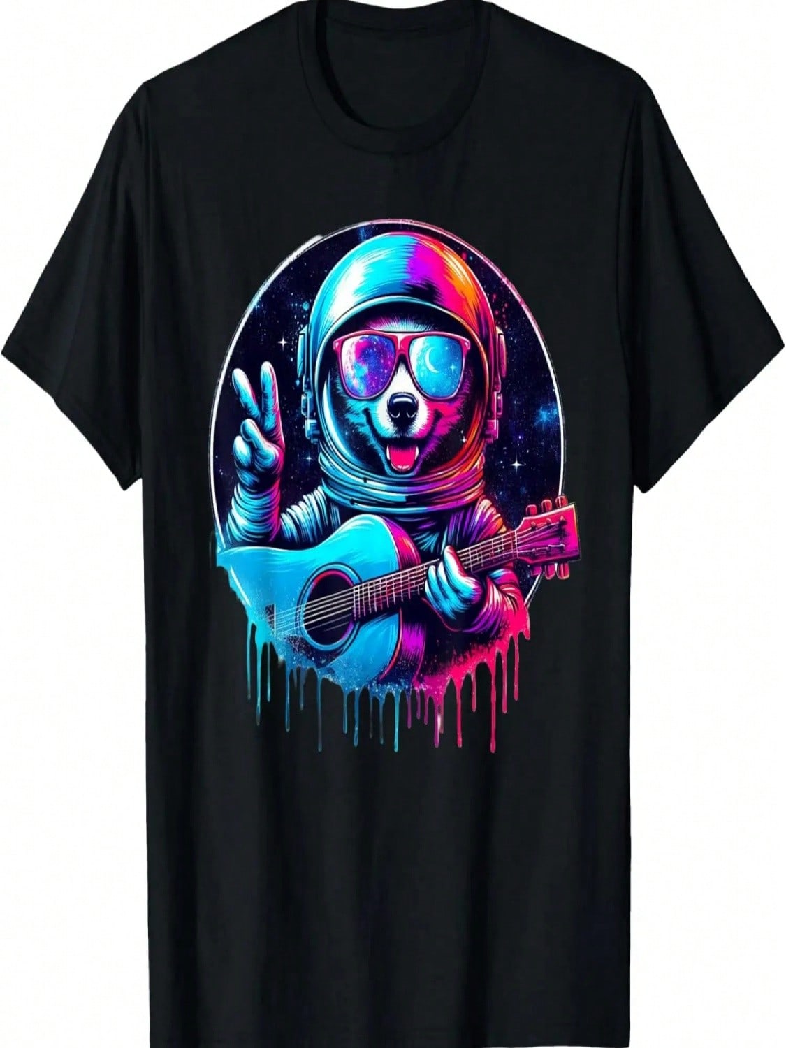 Rock On, Astronaut Dog! T-Shirt S разноцветный
