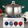 Thickened Stainless Steel 24cm Apple Stockpot - Extra Deep Soup & Noodle Pot