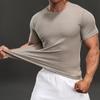 New Summer American Style Casual Short-sleeved T-shirt Fashionable Sports Slim Elastic Fitness Outdoor T-shirt Men