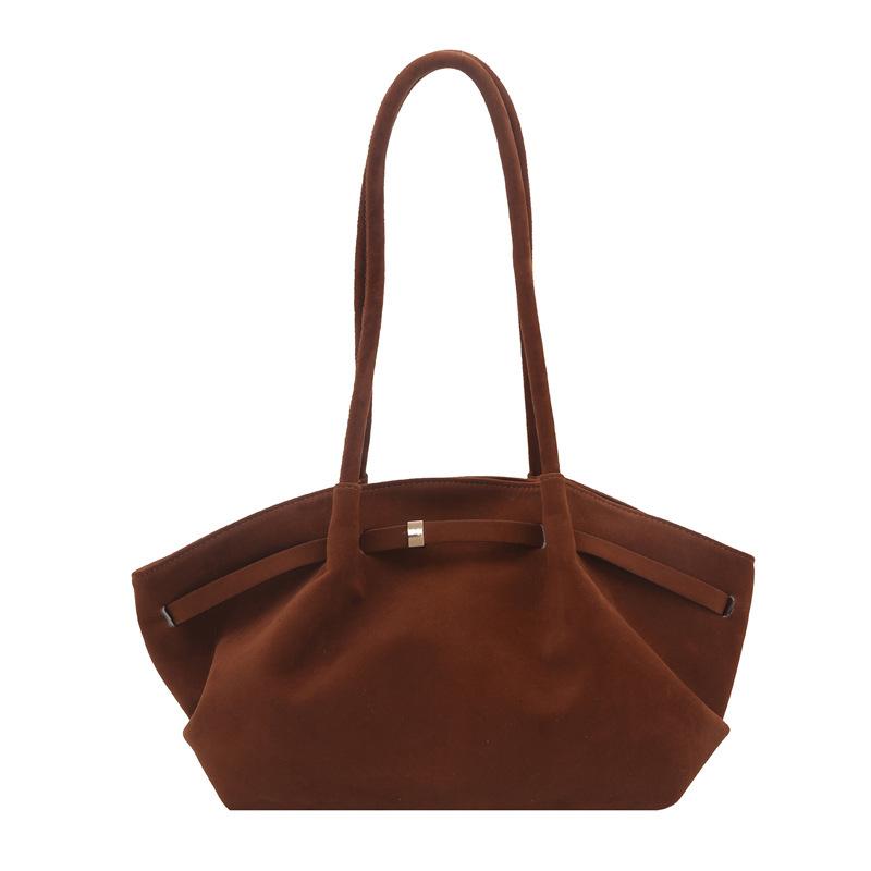 Women Suede Dumpling Tote Bag, Luxury Handbag, Single Shoulder Crossbody Bag