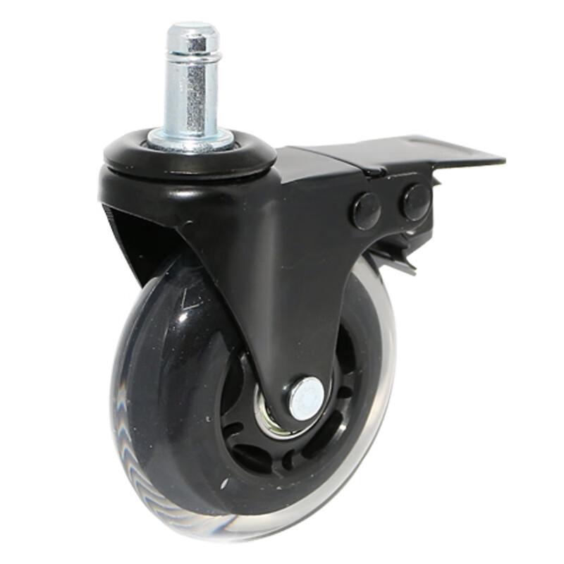 Shengbei 2.5-inch Black Transparent Stem Caster Wheels (2-Pack)