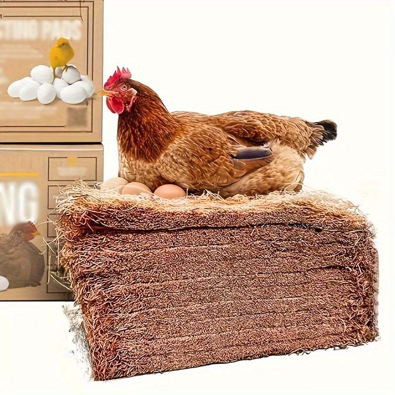 Washable Coir Nesting Pad for Hens Egg-Laying Soft Cushion with Warmth Anti-Breakage Chicken Coop Accessory
