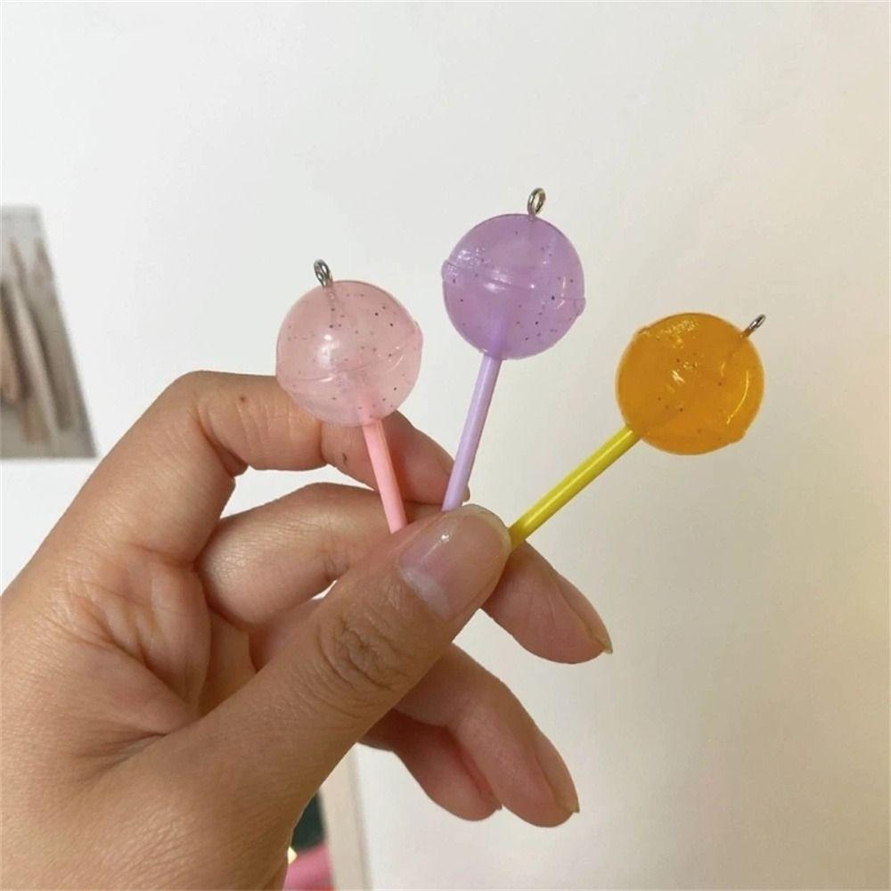 Playful Candy Lollipop Pendant Phone Charm Lollipop Keychain Men Women Phone Lanyard  Jewelry Gifts