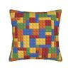 Rainbow Building Blocks Pattern Pillow Cover Soft Cushion Cover Morden Pillow Case For Living Room Bed Chair