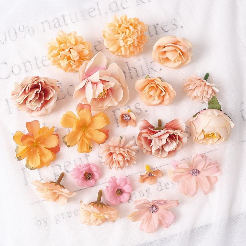 Rose Mixed Artificial Flowers Wedding Marriage Decoration Fake Flower for Home Room Decor DIY Crafts Gifts Garland Accessories