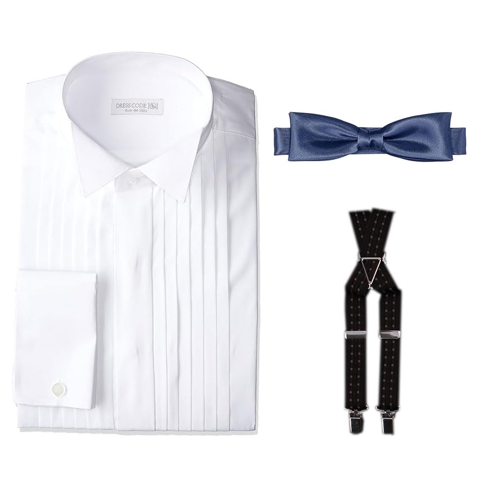 

Код Жених Аксессуар Воротник-крыло Бабочка и Выберите из 40 Стильных или Дневных Доступных в и Размер бабочки [Платье 101] Набор из 3 предметов Рубашка, Галстук, Подтяжки.