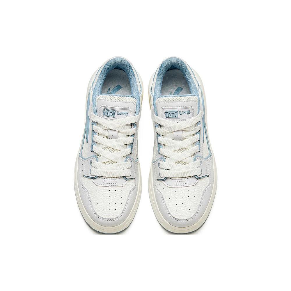 New Anta Street Play LITE Anti Slip And Wear Resistant Lightweight Low Top Skateboard Shoes Women's White Gray Blue 122518071R-2