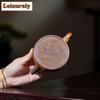 220ml Yixing Purple Clay Teapot Handmade Large Caliber Pot Raw Ore Dragon Kiln Wood Burning Mud Kettle With Infuser Zisha Teaset