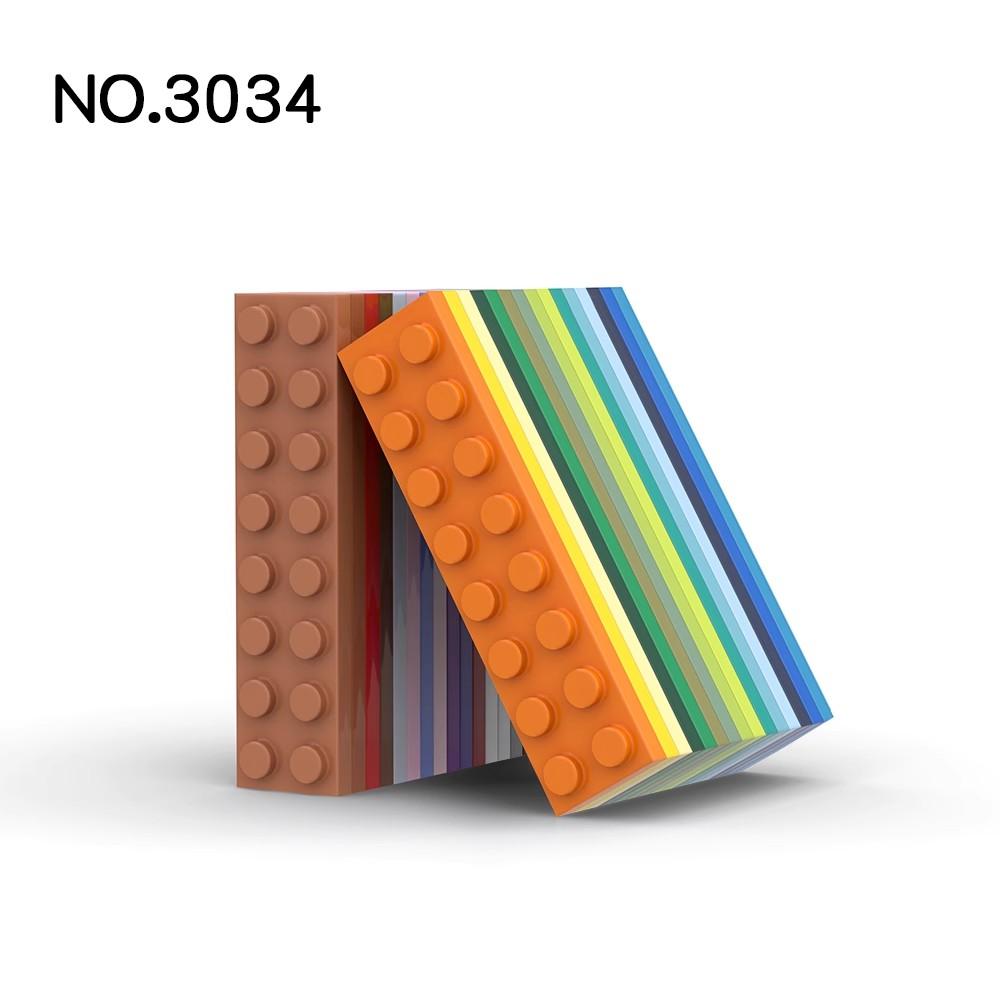 Non-Toxic 20Pcs Moc Parts 3034 Plate 2 X 8 Compatible Bricks Diy Assmble Building Blocks Particle Kids Puzzle Brain Toy Birthday Gift