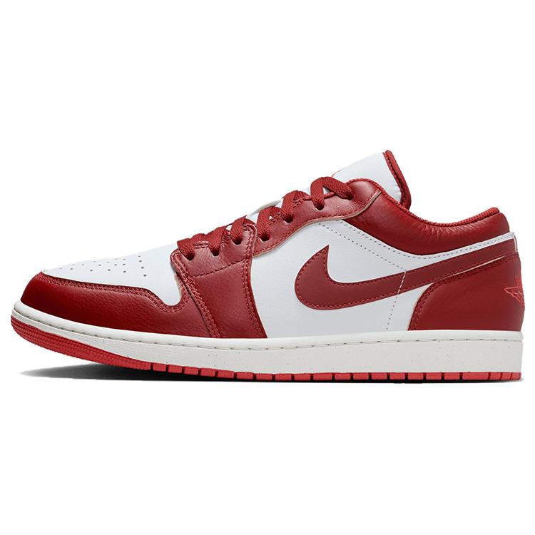 Jordan Air Jordan 1 Slip Resistant Abrasion Resistant Low Top Vintage Basketball Shoes Men's Red FJ3459-160(Team181-)