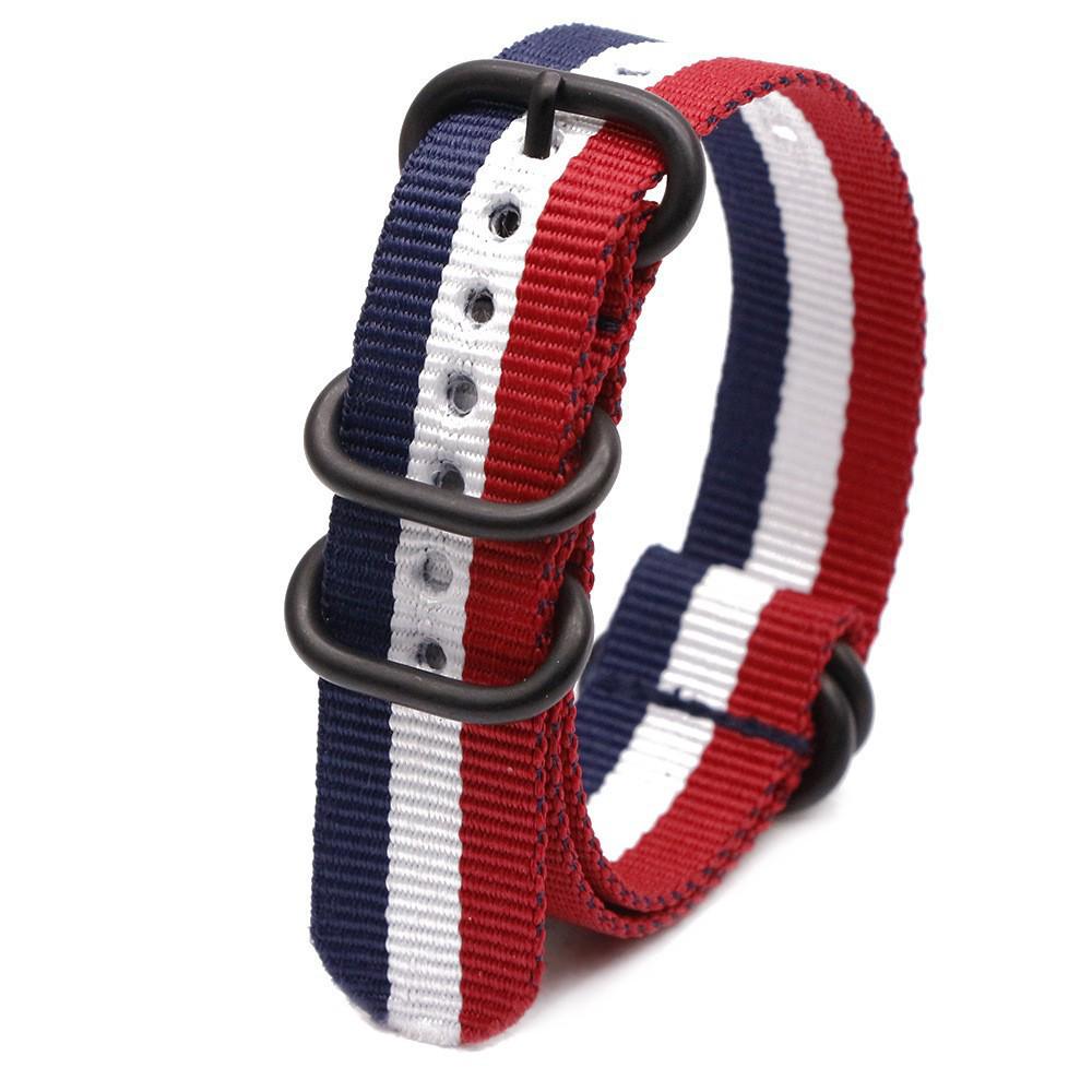 

Нейлоновый ремешок ZULU для часов OB Oval с черной пряжкой - Дизайн холста с вакуумным напылением 20mm