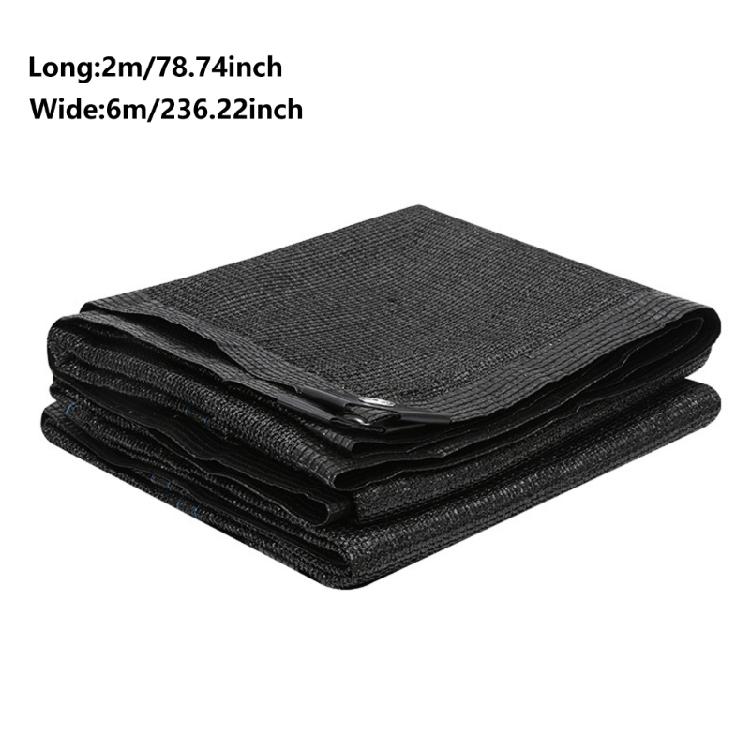 Thick Black Shade Cloth Reinforced Corner Shade Cloth Sun Blockage 2x6 Meters Sunshade For Plant Shelter Needs