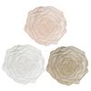 PVC Placemat Heat-Resistant Reusable Table Mat Hollow Rose Shape Insulation Pad for Dining Table Decoration