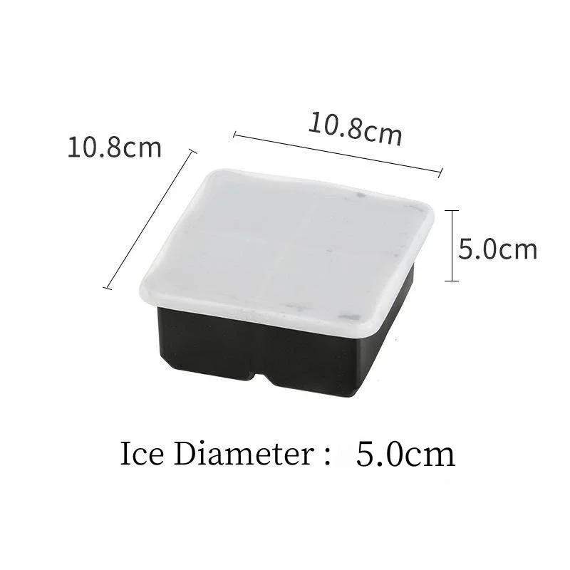 1/10PCS 4/6/8/15 Large Compartment Silicone Ice Cube Mold with Ice Ball Maker DIY Ice Tray for Home Kitchen Bar Freezer Tool