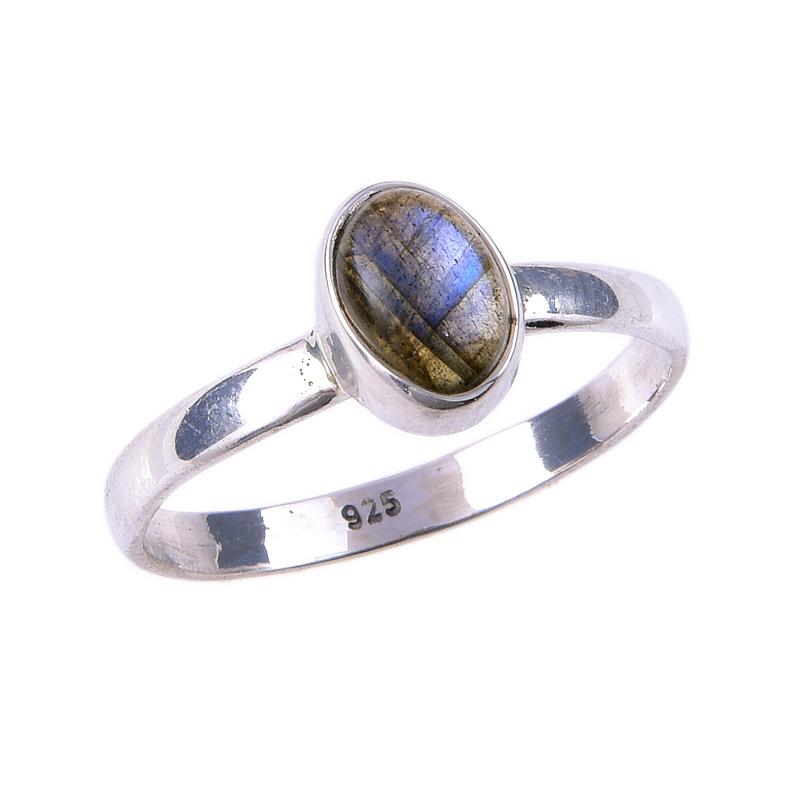 Natural Labradorite Gemstone Handmade 925 Solid Sterling Silver Ring S.10 J4r88