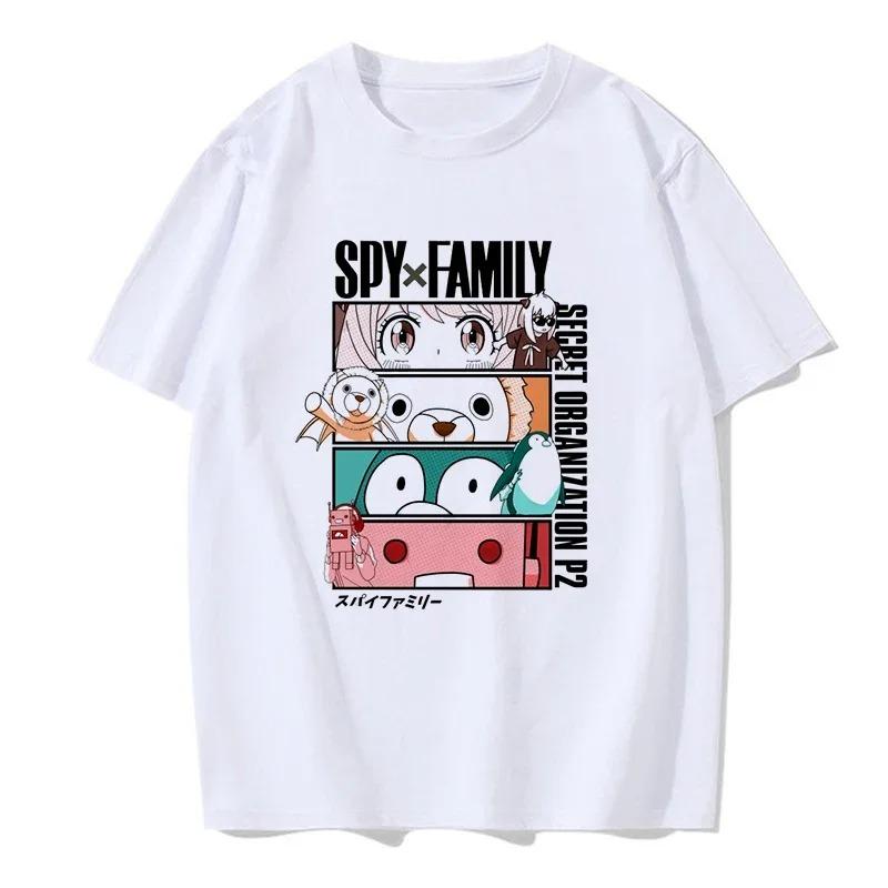 Y2k Shirt Anya Forger Spy X Family Anime T Shirt Kawaii Cartoon Mens_Women Tops Cotton Best Selling Round Neck Comfortable Soft