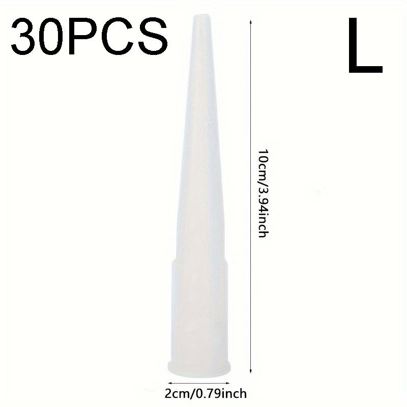 30-Piece Silicone Sealing Nozzles - Durable Spiral Heads for Glass Glue Guns, Easy-to-Use & Efficient Adhesive Application
